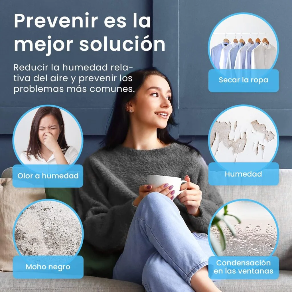 Pro Breeze Deshumidificador de 12 litros